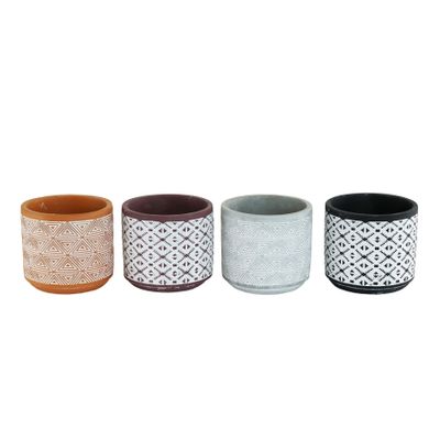Concrete pot Maya ES9 Assorted x 4