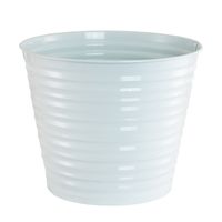 Zinc White Bucket Ribbed 20.5cm