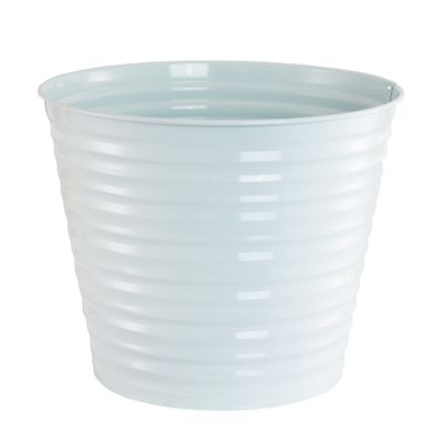 Zinc White Bucket Ribbed 20.5cm