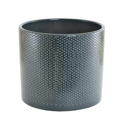 Large Black Ceramic pot 18cm
