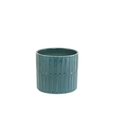Green Embossed Pot
