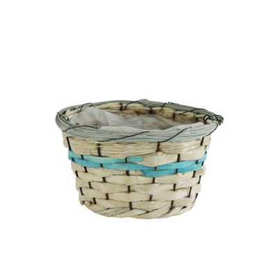 Round Sky Blue Basket