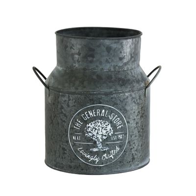 Zinc Milk Churn with ears + stamp