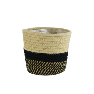 Rope Basket patterened black/brown
