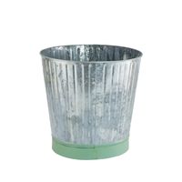 Zinc Bucket Green Base 19cm