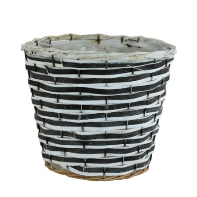 Black and White Stripe Basket