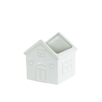Glossy White Ceramic House