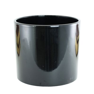 Large Gloss Black pot 21cm 