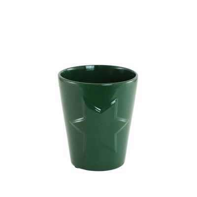 Dark Green Star Ceramic 12cm