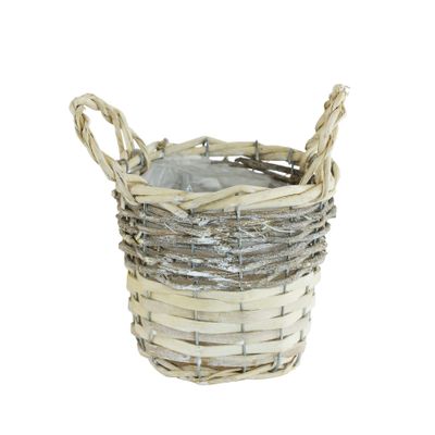 Wicker Basket 2 Handles Natural + Twig