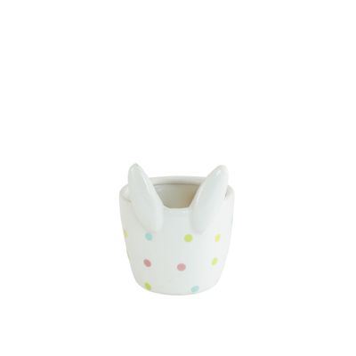 Bunny pot with dots (mixed colours)