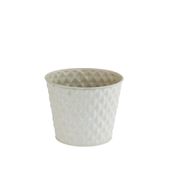 Zinc diamond patterned cream bucket