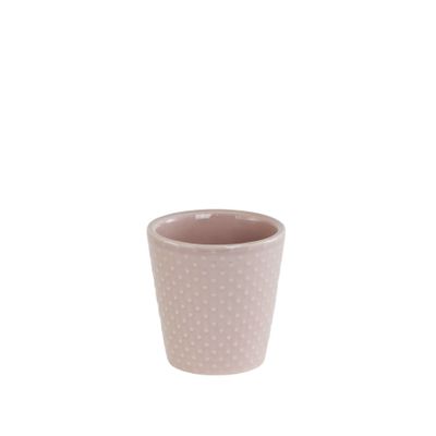 Baby pink spotty pot 7cm