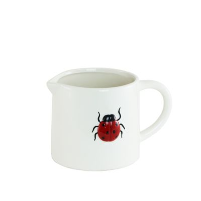 Jug lady bird 9cm white