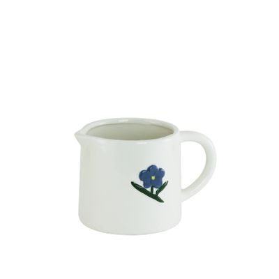 Jug forget me not 9cm white