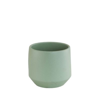 Terracotta base green pot 9cm