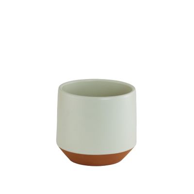 Terracotta base cream pot 9cm