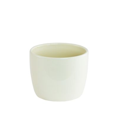 Gloss cream round ceramic 9cm