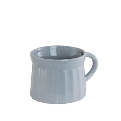 Grey planter with handle