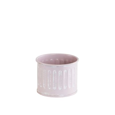 Mi ni zinc pink debossed churn 6cm