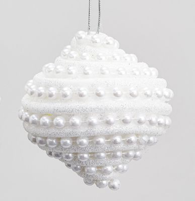 9cm Onion Decoration w/Bead White