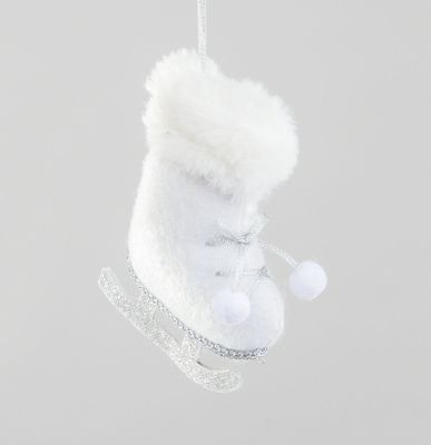 10cm Fabric Skate Decoration Cream