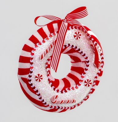 20cm Candy Cane Doughnut Dec