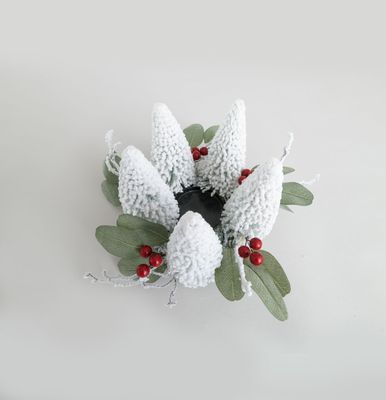 26cm Flocked Tree C/H Table Centre