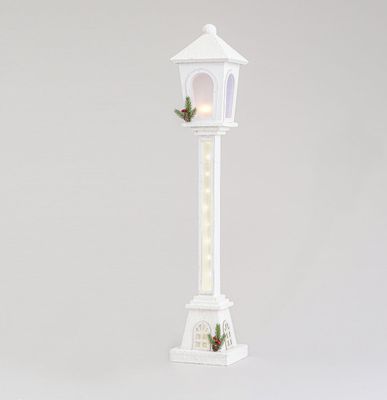 102cm Wooden Lantern w/LED White