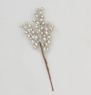 34cm Berry/Sequin Spray Champagne