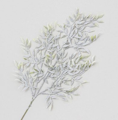 64cm Large Flocked Leaf Spray