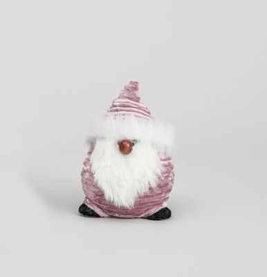 21cm Fabric Santa Ornament Pink