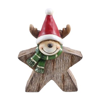Reindeer with Star Body 19.9X9X24cm
