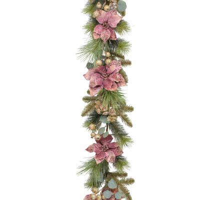 180cm Plush Poinsettia Garland RG