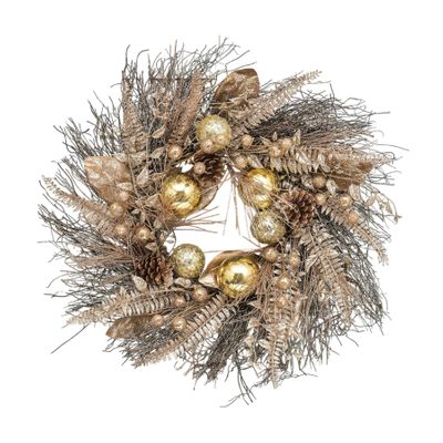 60cm Twig Ball/Leaf Wrth Gold/RG