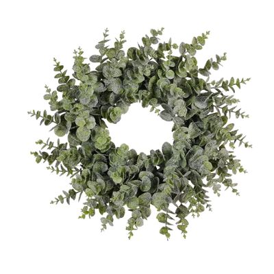 24" Frosted Eucalyptus Wreath