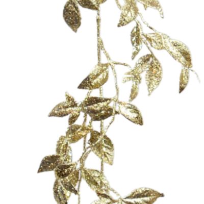 180cm Glitter Leaf Garland Champ