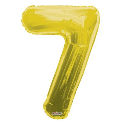 Gold 7 Number Balloon