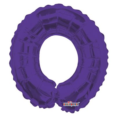 Purple 0 Number Balloon (14 Inch)