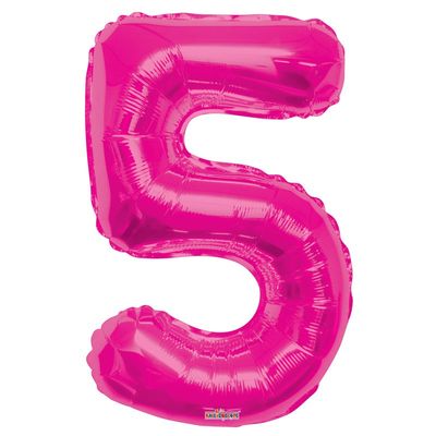 Magenta 5 Number Balloon (34 Inch)