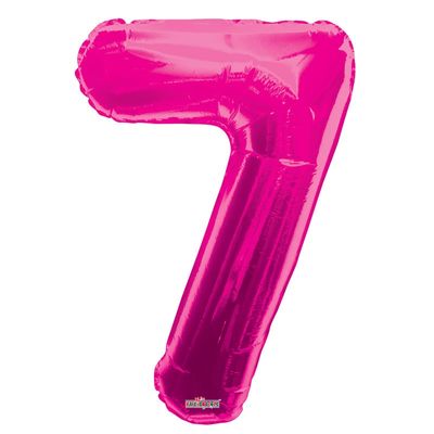 Magenta 7 Number Balloon (34 Inch)