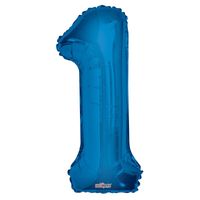 Royal Blue 1 Number Balloon (34 Inch)
