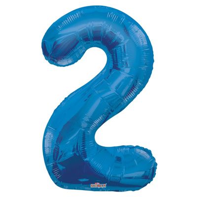 Royal Blue 2 Number Balloon (34 Inch)
