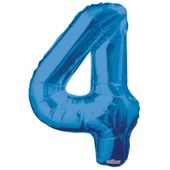 Royal Blue 4 Number Balloon (34 Inch)