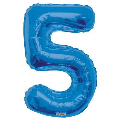 Royal Blue 5 Number Balloon (34 Inch)