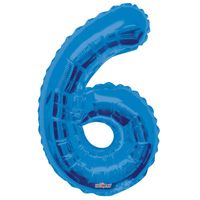 Royal Blue 6 Number Balloon (34 Inch)