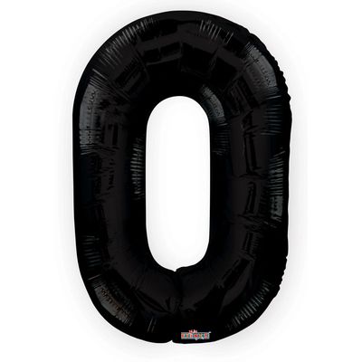 Black 0 Number Balloon (34 Inch)