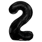 Black 2 Number Balloon (34 Inch)
