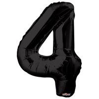 Black 4 Number Balloon (34 Inch)
