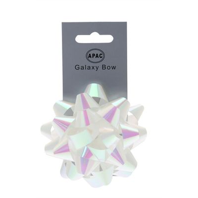 Iridescent White Galaxy Bow